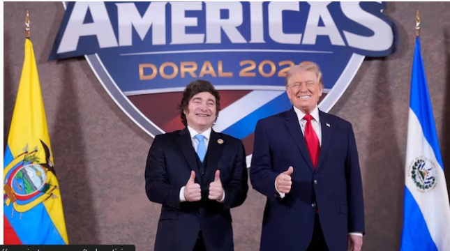 Trump presentó a Milei como "un amigo" y anunció una nueva "coalición militar" contra los carteles en Latinoamérica